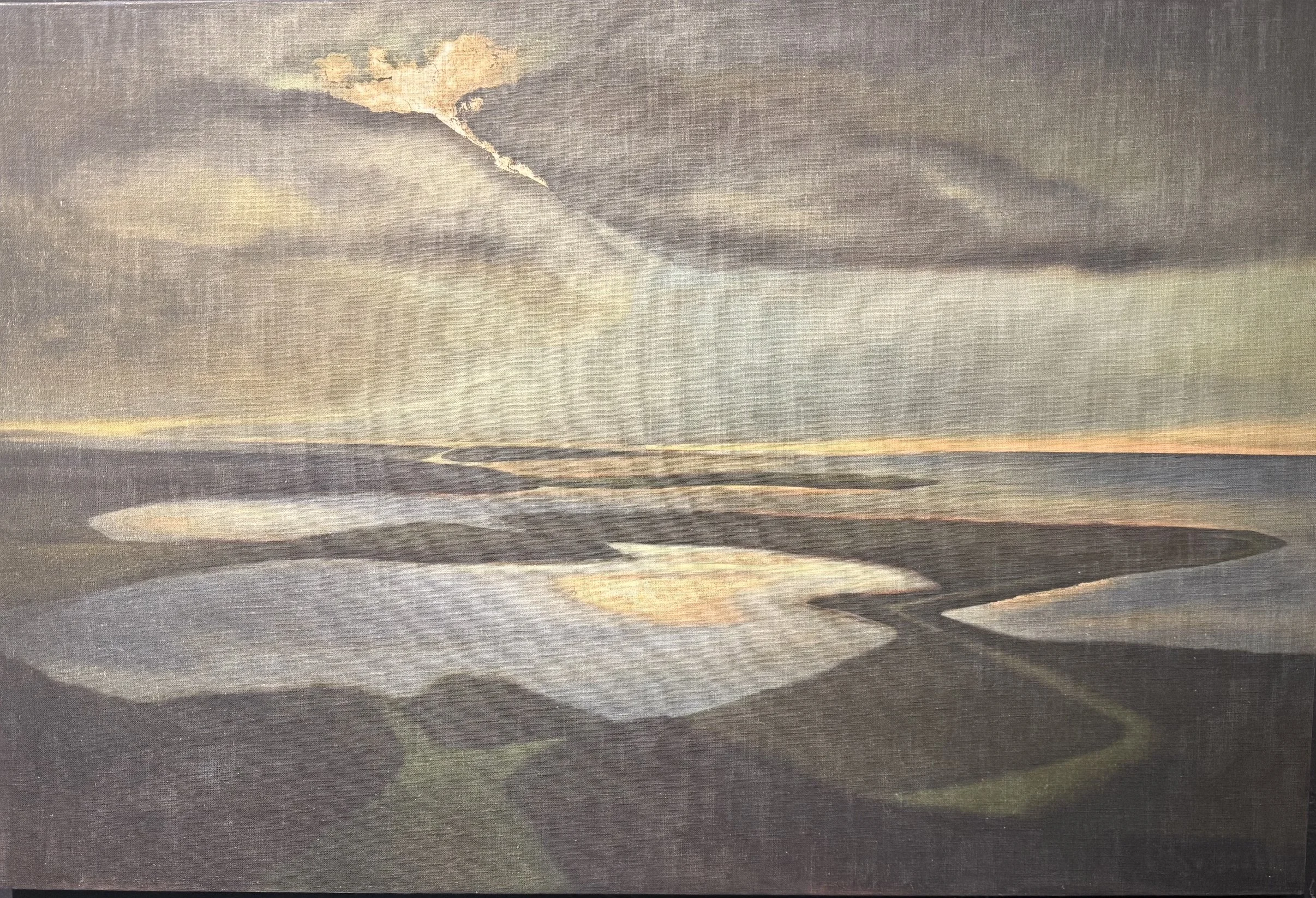  archival print on linen mounted on MDO panel 39 × 2 × 27 inches 