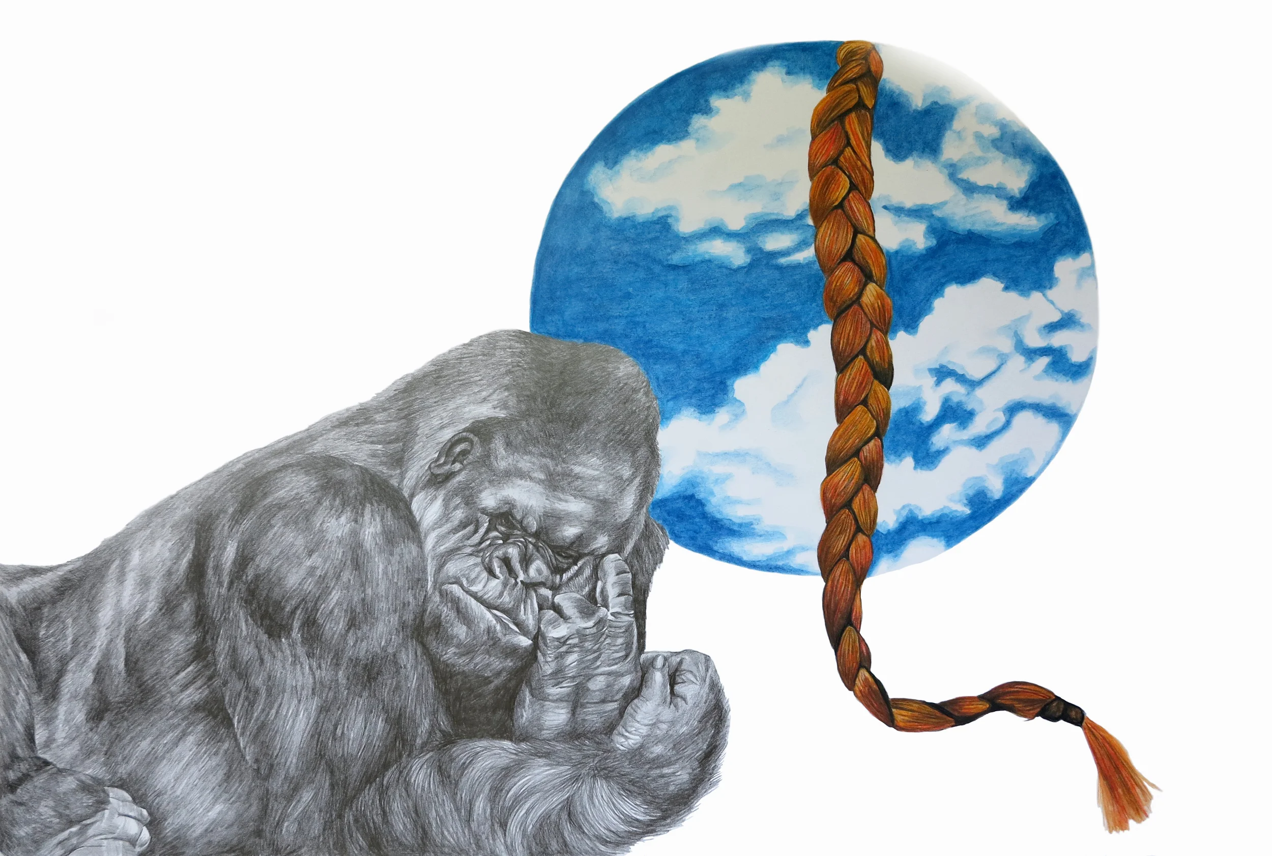 I found a dream that I could speak to Blyerts och akvarell 60x40cm
