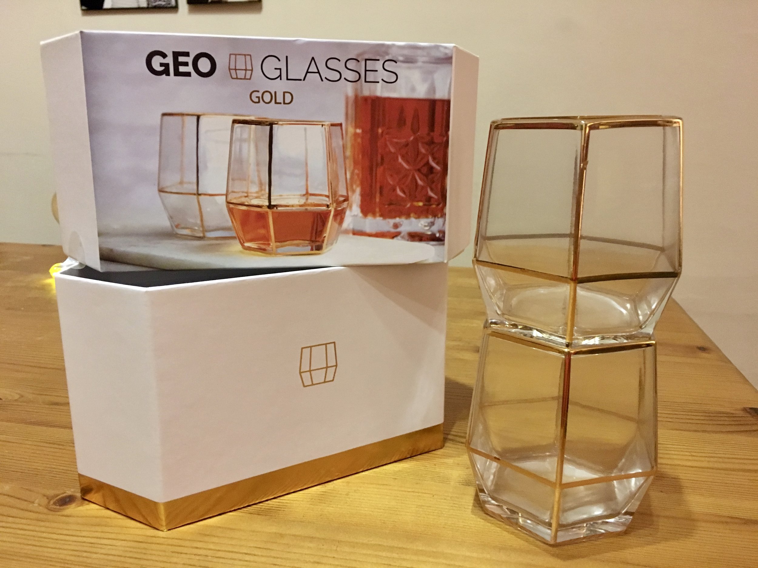 I love that the Geo Glasses are stackable