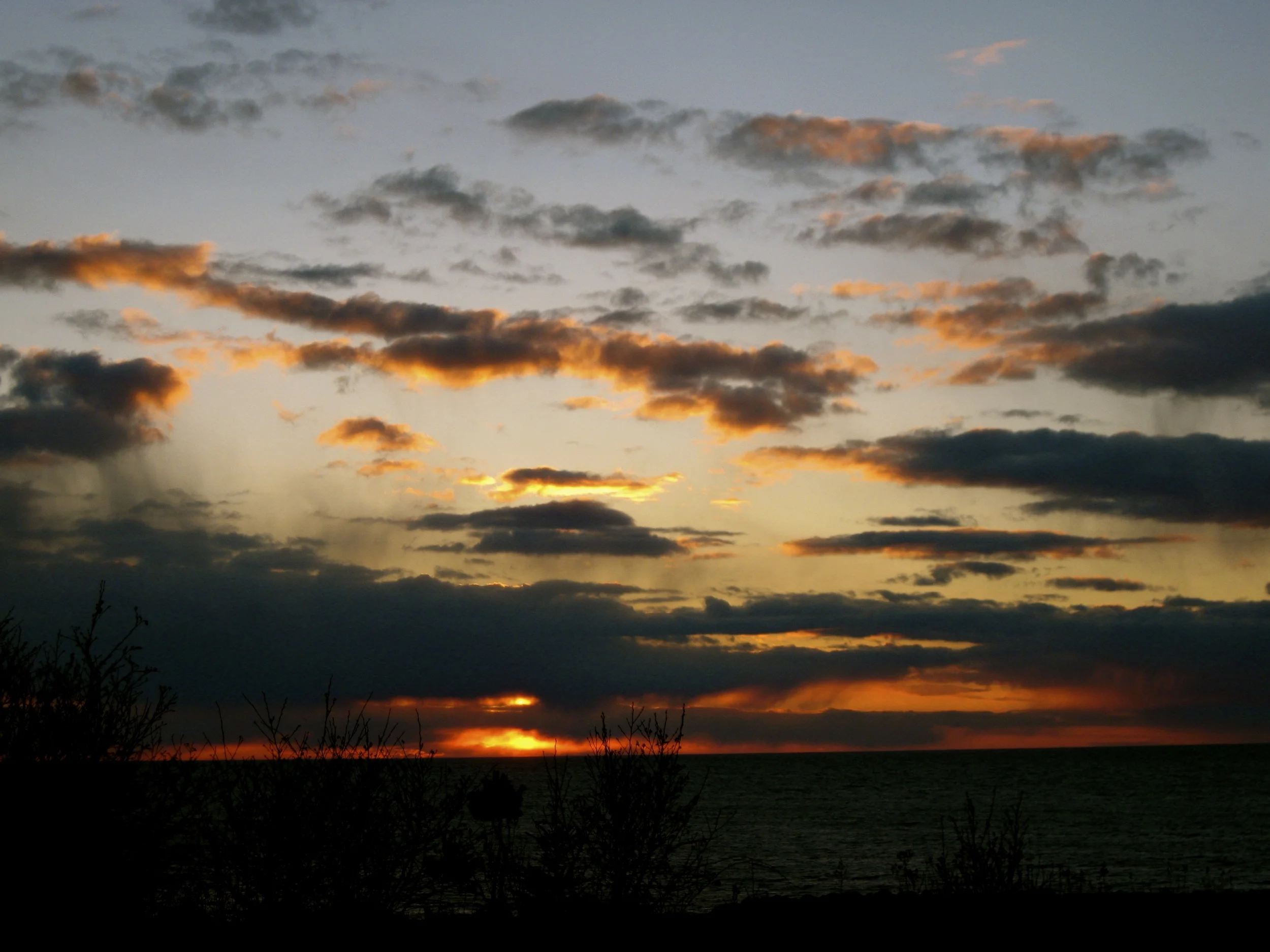 Beautiful sunset overlooking the Bay Of Fundy. 