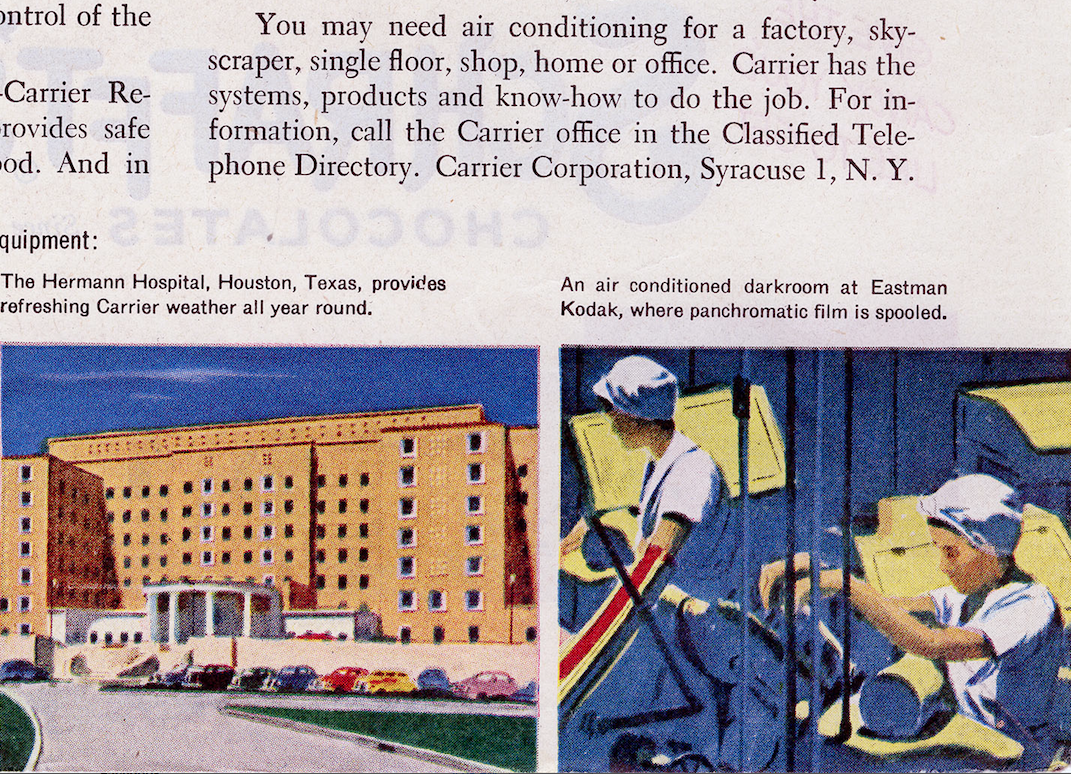 Conner, inset illustrations, Carrier ad. 