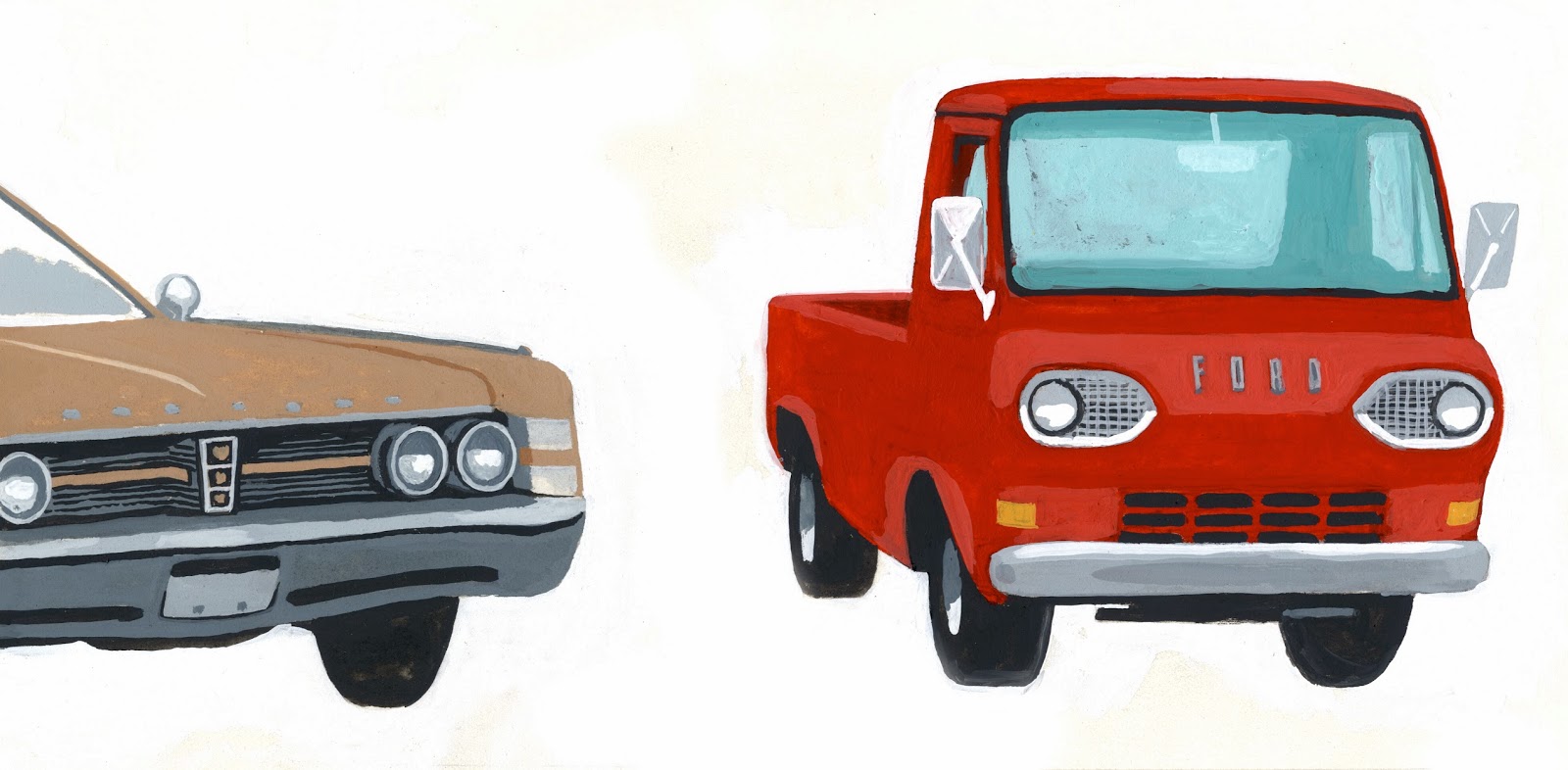 D.B. Dowd, 1967 Chrysler New Yorker and 1965 Ford Econoline Pickup, from "Shanghai Pictorial," Spartan Holiday No. 1, 2012.