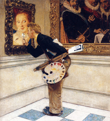 Norman Rockwell, The Art Critic , Saturday Evening Post Cover, April 16, 1955.