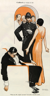 T.D Skidmore, fiction illustration in Collier's, October 17, 1931