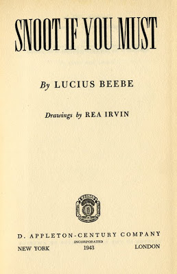Title page, Snoot if You Must.