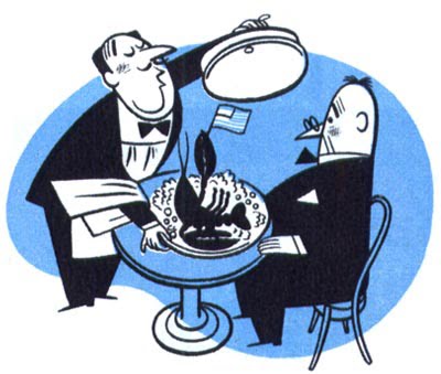 Lowell Hess, two-color spot illustration for Collier's Weekly , undated. 