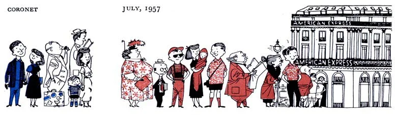 Lowell Hess, spot illustration for Collier's Weekly (?), July 1957.