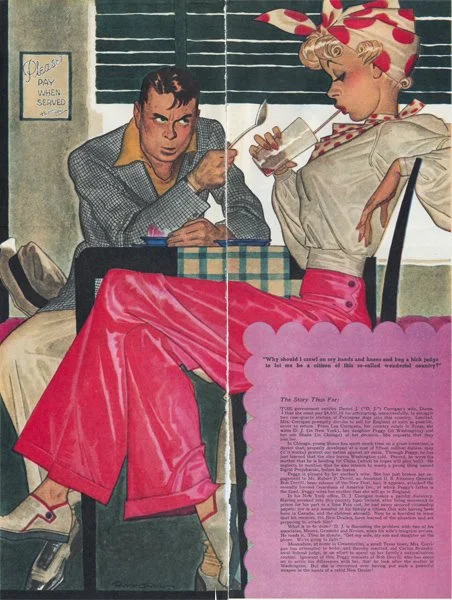 Robert O. Reid, interior illustration for the August 26, 1939 edition of Collier's.