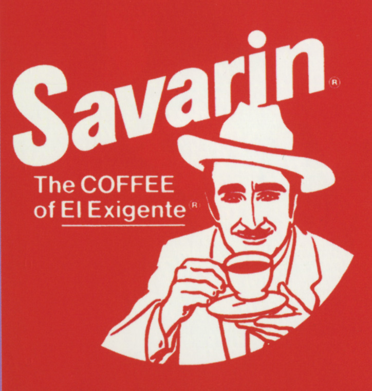 Unattributed, El Exigente, the choosy coffee buyer, packaging illustration for Savarin Coffee, c.1977