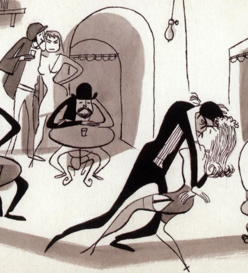 Lew Keller, Concept Art, The Four Poster , United Productions of America, directed by John Hubley, 1952