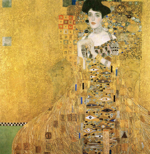 Gustav Klimt, Adele Bloch-Bauer I . 1907. Fluctuating between forest and trees.