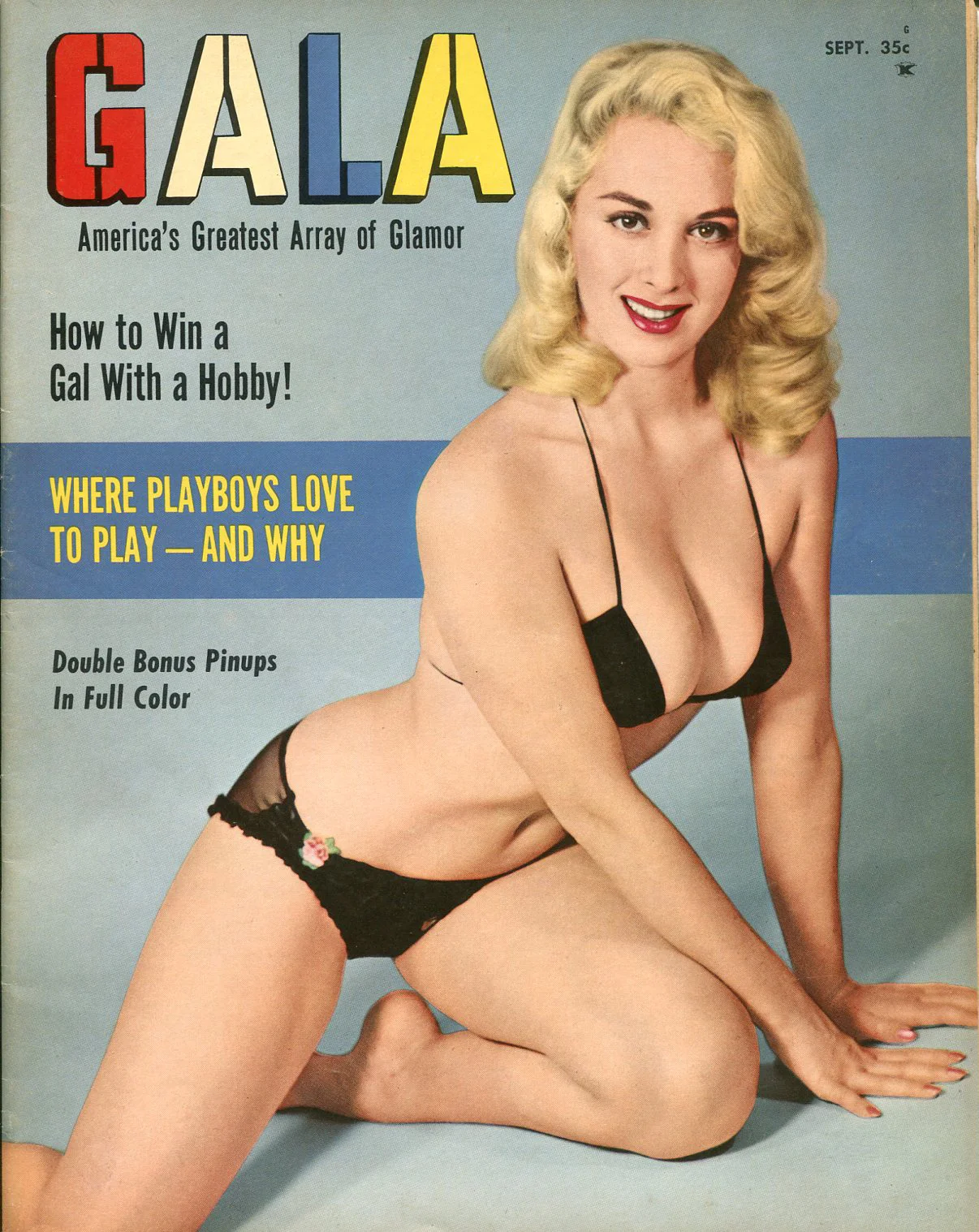photographer uncredited, cover design, Gala magazine, September 1958