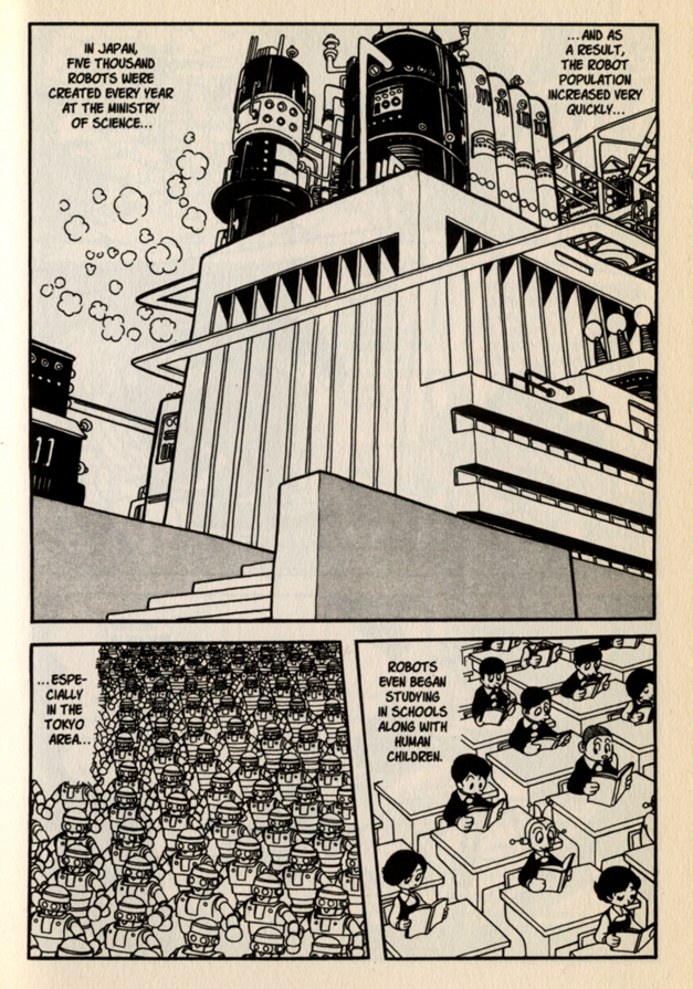 Osamu Tezuka, Astro Boy No. 1, by Osamu Tezuka. Mighty Atom (Astro Boy to American audiences) was created in the 1950s. The creation myth, “The Birth of Astro Boy” was a later addition by Tezuka.English edition published by Dark Horse Comics, 2002