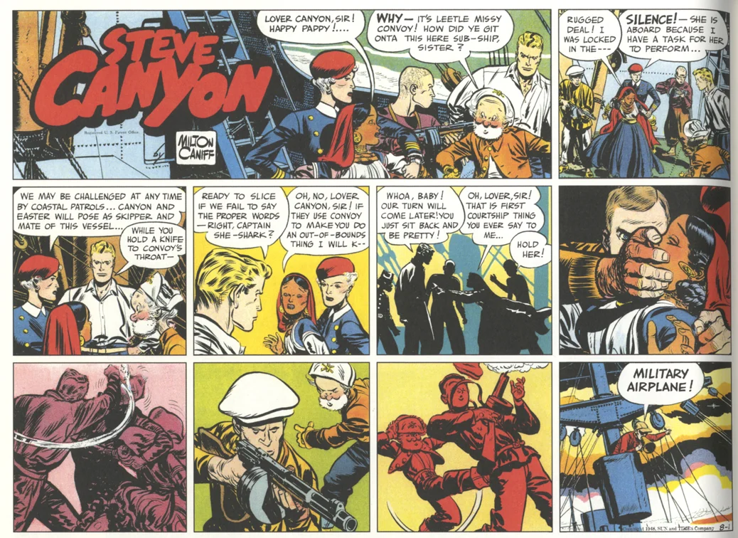 Milton Caniff, Steve Canyon Sunday strip, August 1, 1948