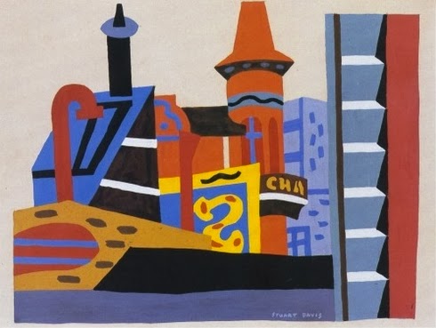 Stuart Davis, a cityscape, also probably from Gloucester, circa 1940