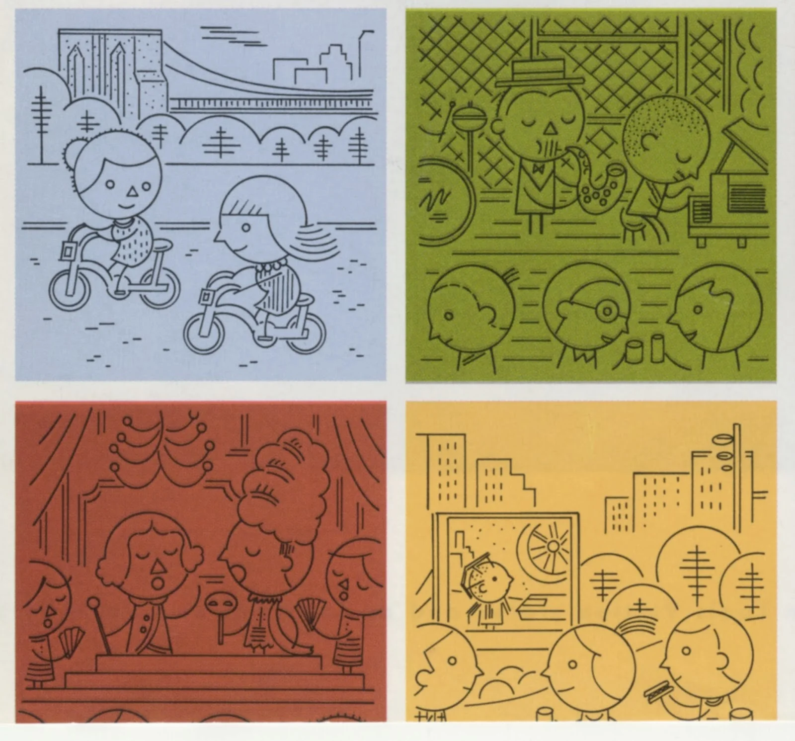  Ivan Brunetti, detail, Goings On Around Town .