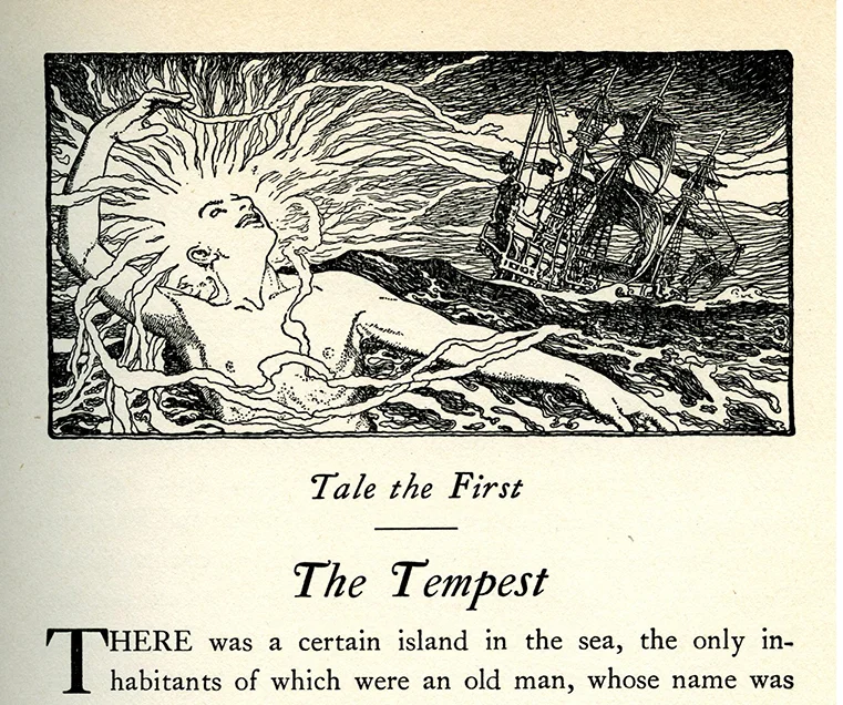 Elizabeth Shippen Green, The Tempest, illustration in Tales From Shakespeare .