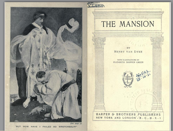 Elizabeth Shippen Green, But how have I failed so wretchedly , frontispiece illustration for The Mansion , 1911. Screen shot from the Internet Archive .