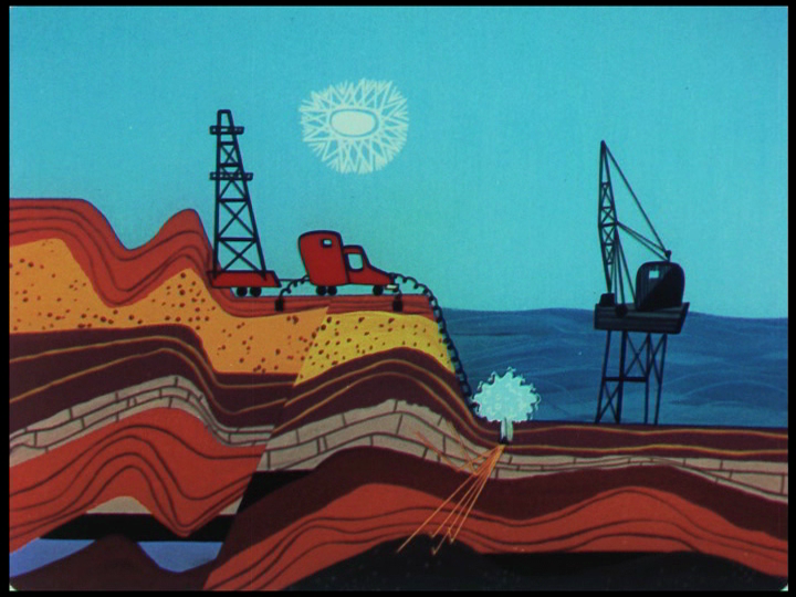 Oil exploration, still from Destination Earth , 1956.