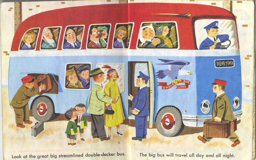 Scarry, Boarding the Bus, Cars and Trucks , 1951. 