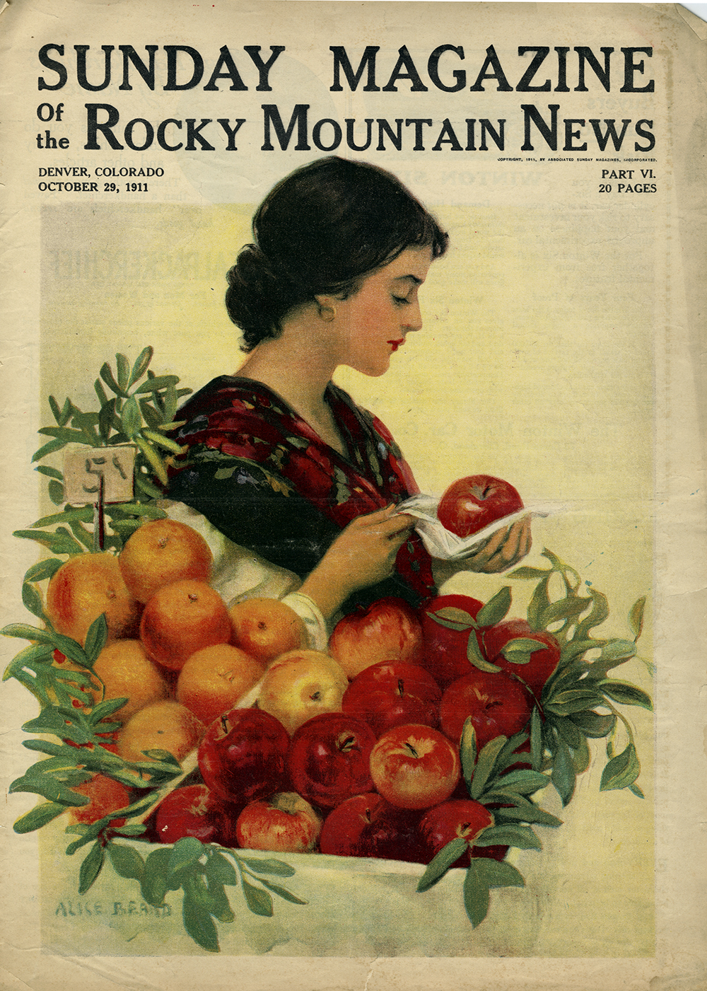 Alice Beard, Cover Illustration. Sunday Magazine of the Rocky Mountain News. October 29, 1911.