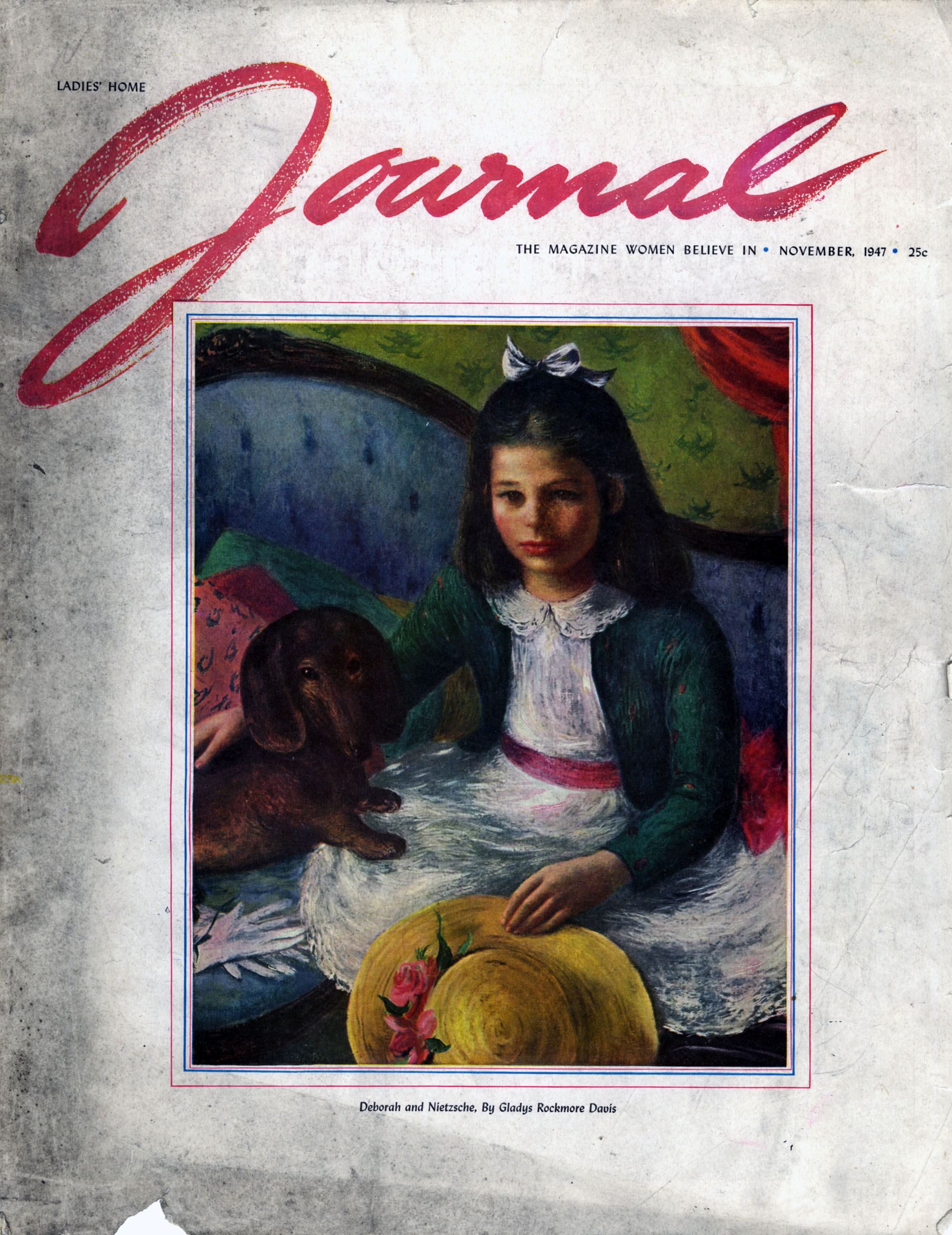 Gladys Rockmore Davis, Cover Illustration. Ladies' Home Journal. November 1947.
