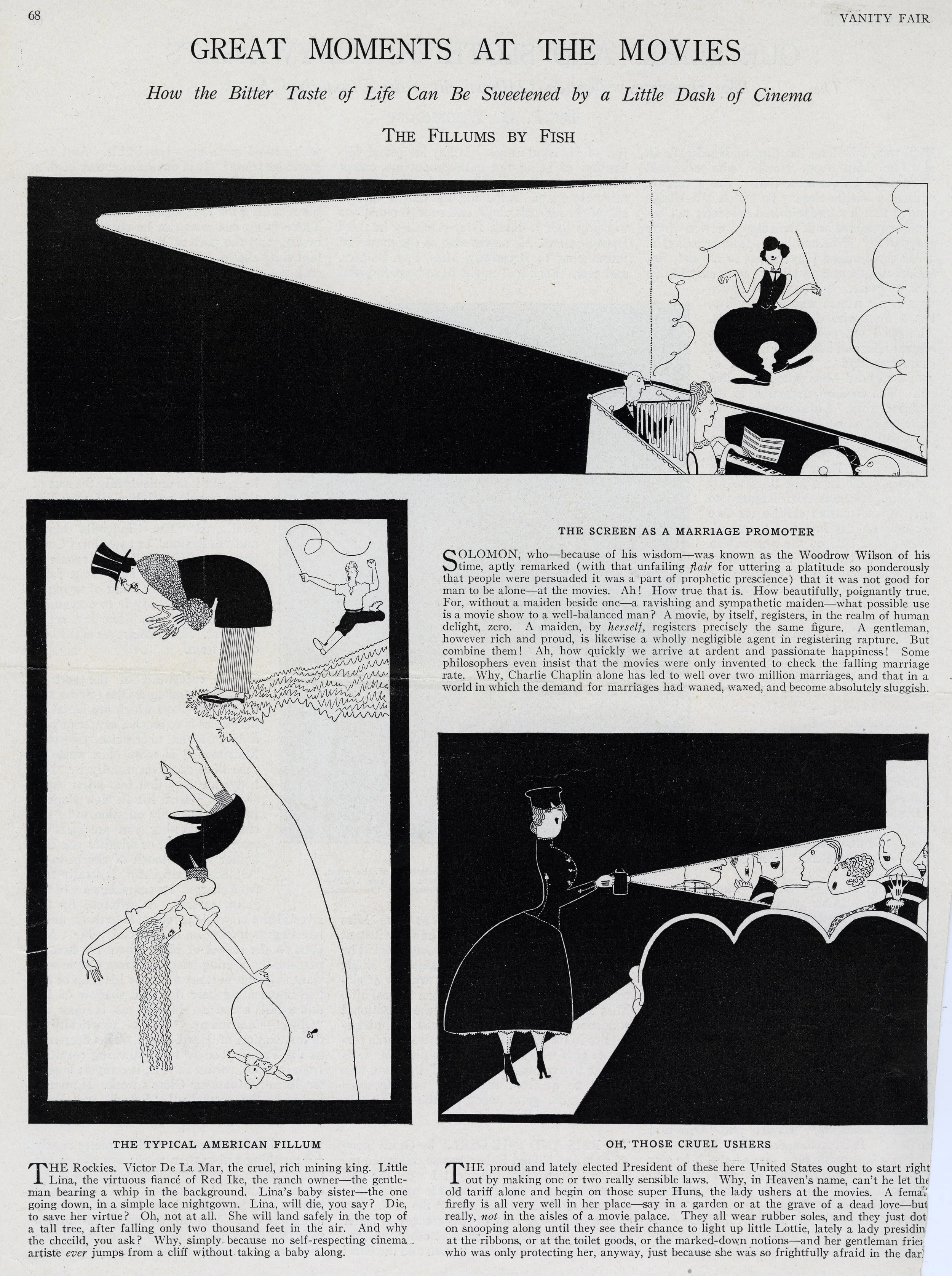 Anne Fish, "Great Moments at the Movies". Vanity Fair. December 1916.