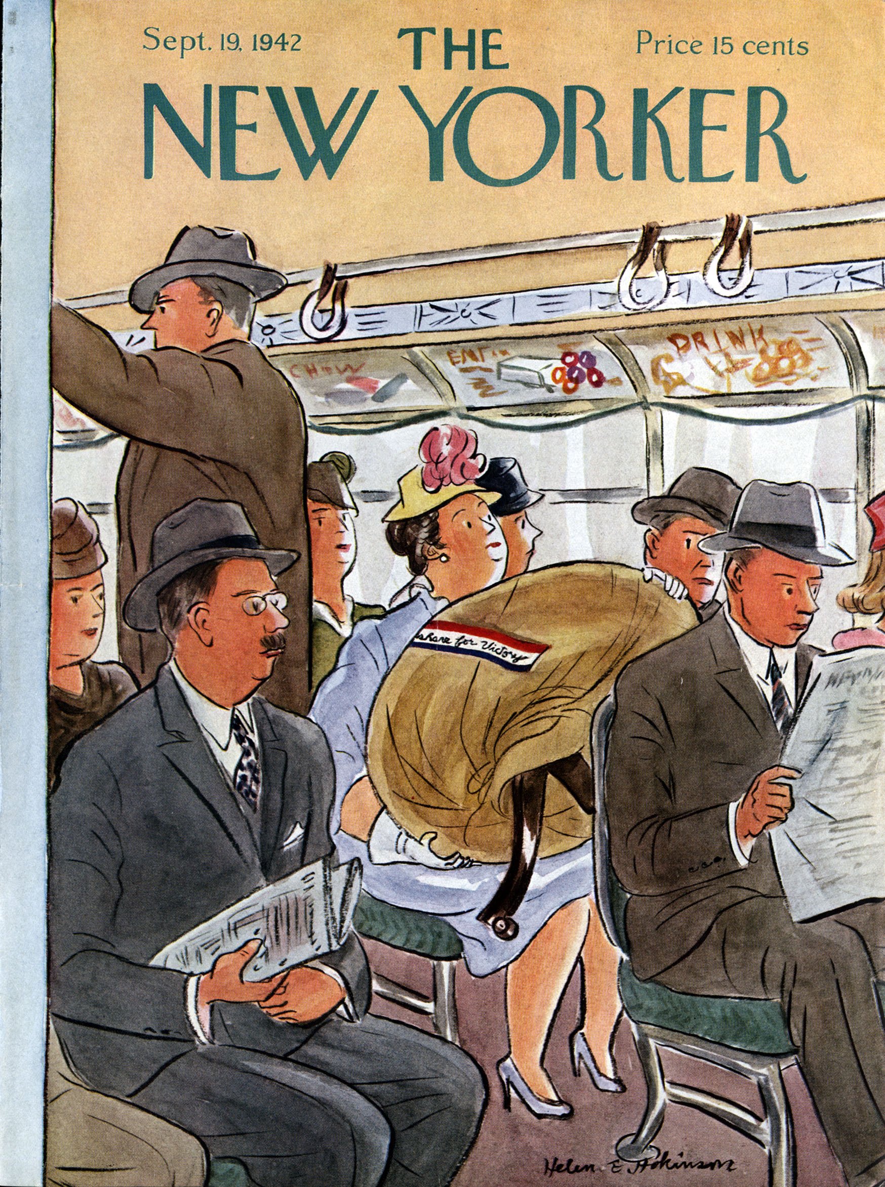Helen E. Hokinson, Cover Illustration for The New Yorker . September 19, 1942.