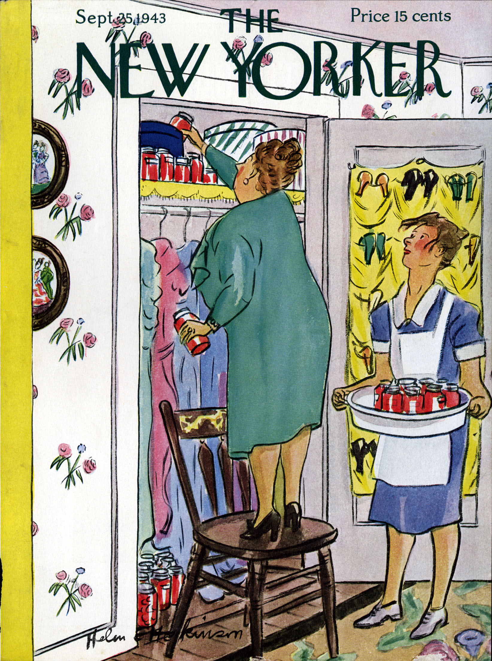 Helen E. Hokinson, Cover Illustration for The New Yorker . September 25, 1943.