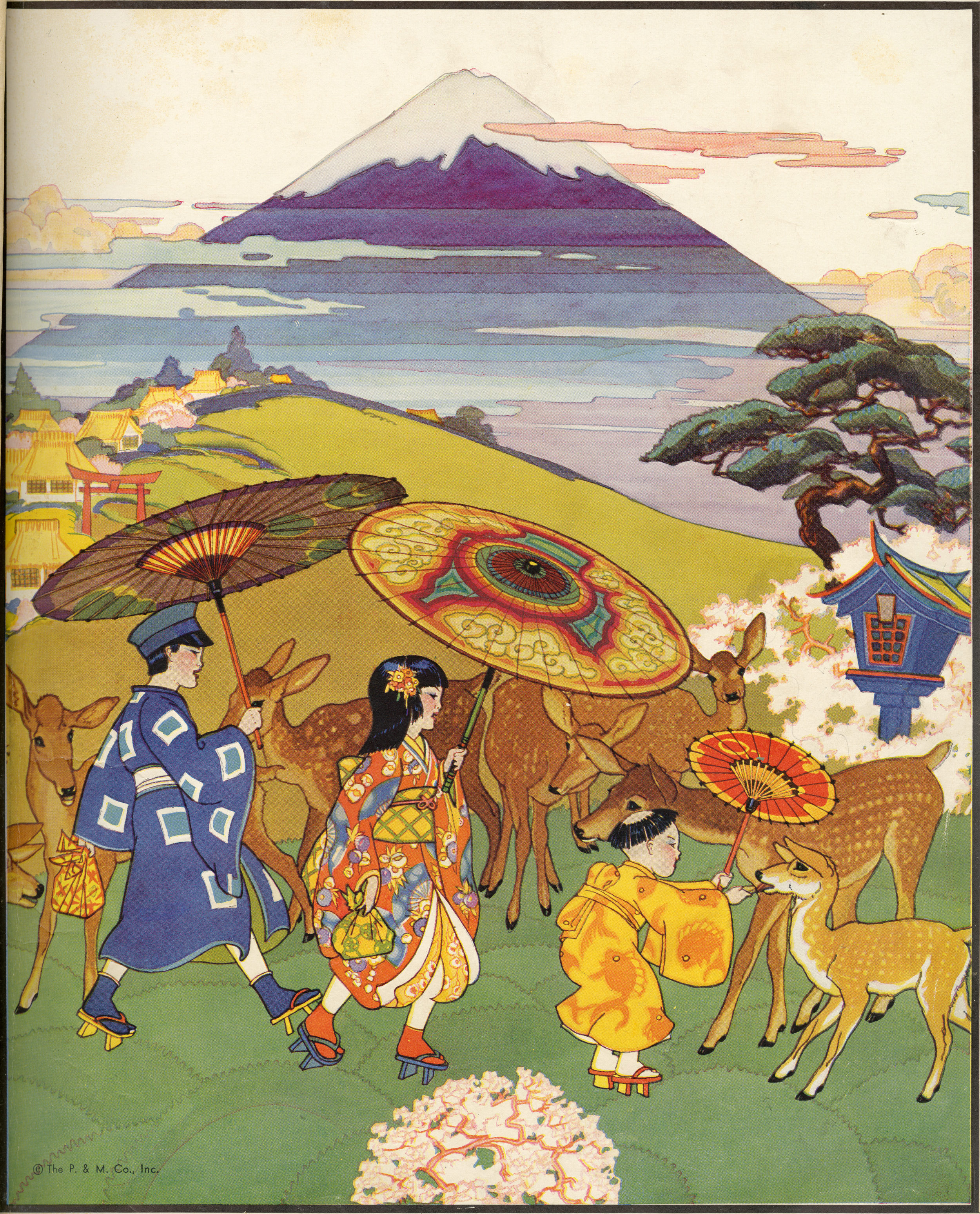 Lucille Holling + H.C. Holling, Frontispiece from Little Folks of Other Lands . Written by Watty Piper. Published in 1929 by Platt & Munk , republished 1943.