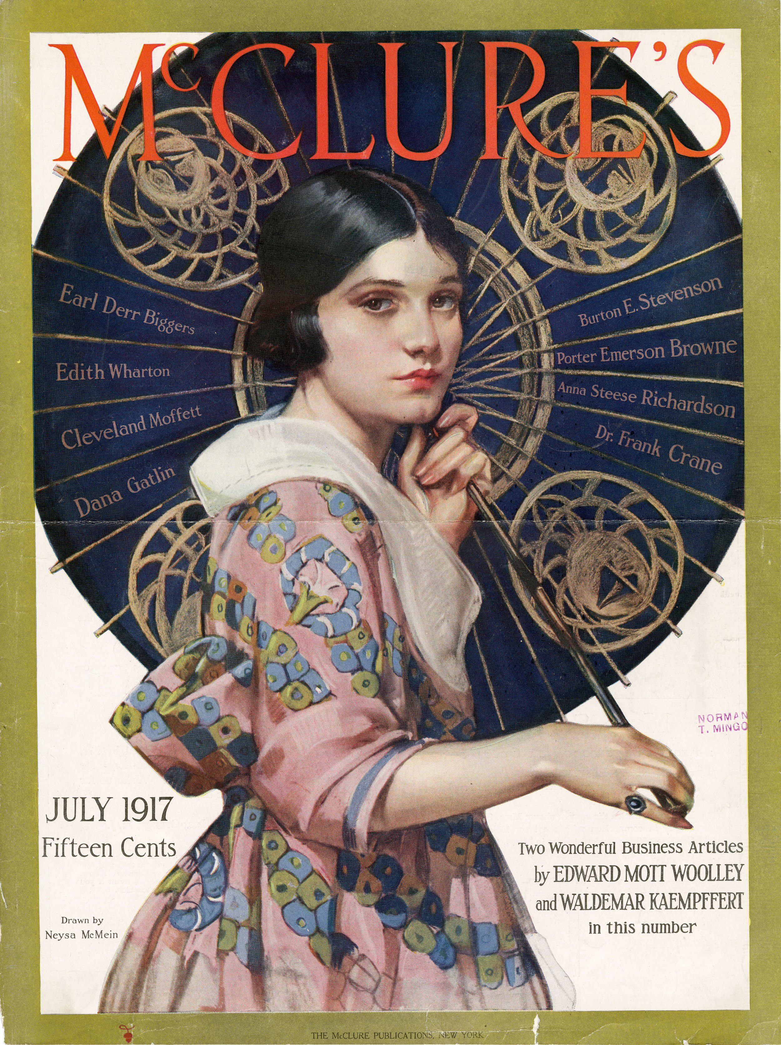 Neysa McMein, Cover Illustration for McClure's . July 1917.