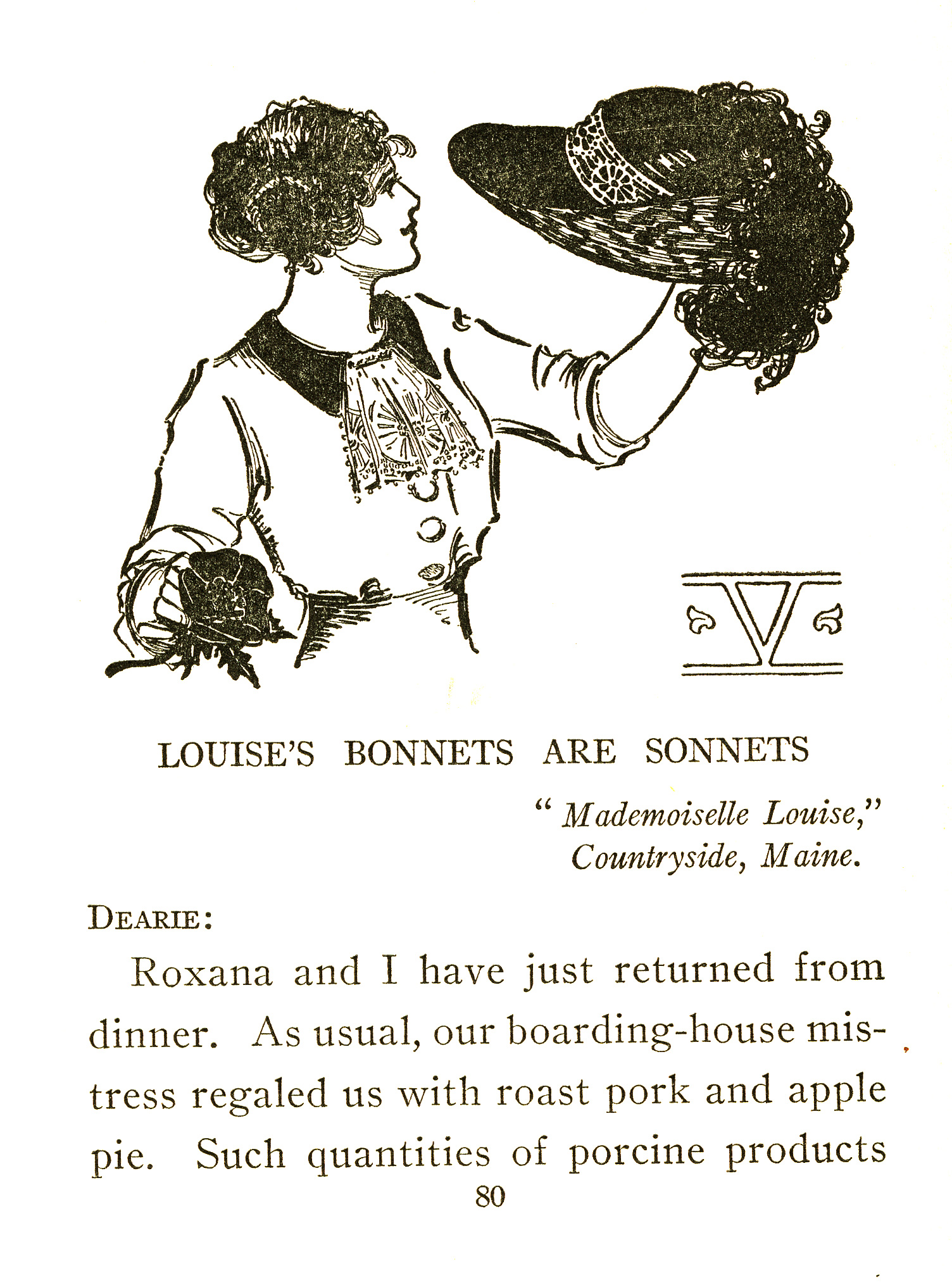 Jessie Gillespie, chapter header illustrations for The What-Shall-I-Do Girl. Written by Isabel Woodman Waitt. Published by L.C. Page and Company in 1913.