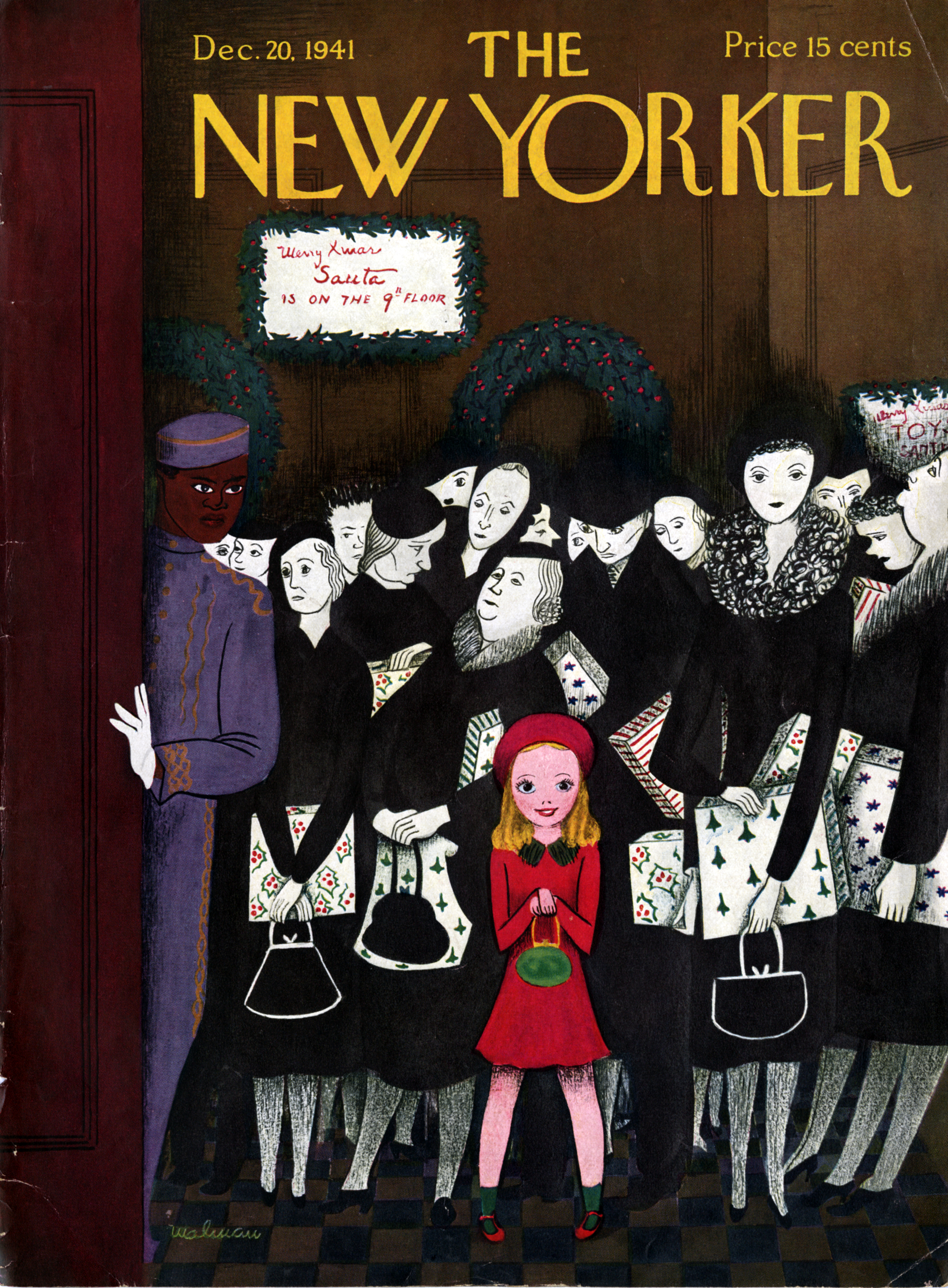 Christina Malman, Cover Illustration for The New Yorker . December 1940.