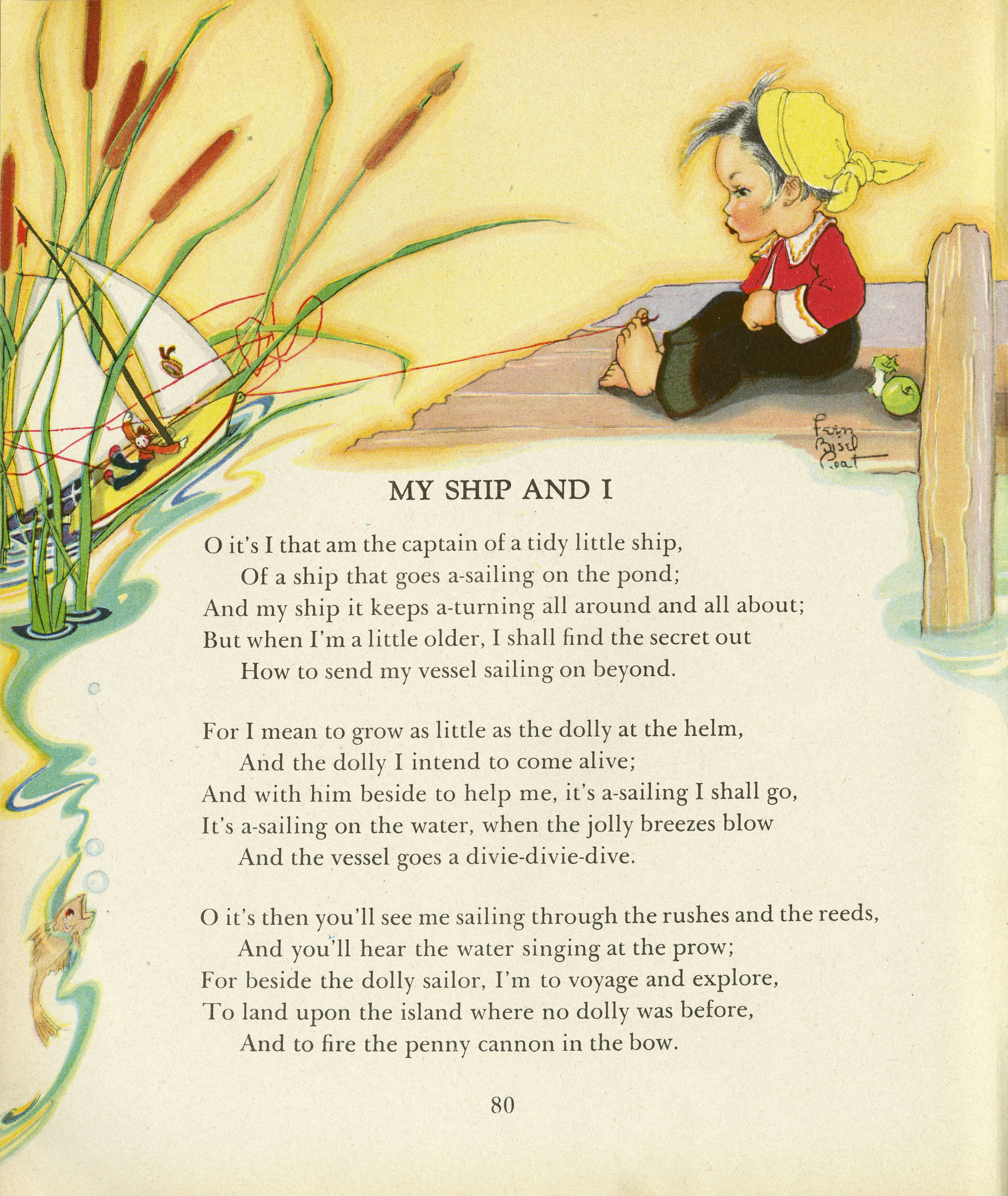 Fern Bisel Peat, Child's Garden of Verses by Robert Louis Stevenson . Published by Saalfield Publishing Company in 1940. 