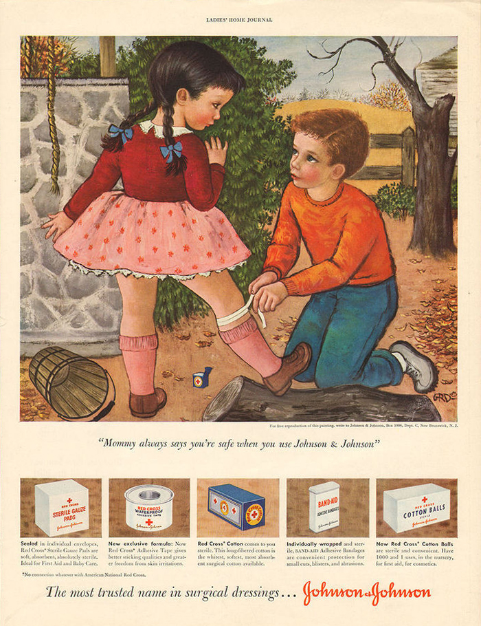 Gladys Rockmore Davis, Johnson & Johnson Ad , Ladies Home Journal, circa 1950. 