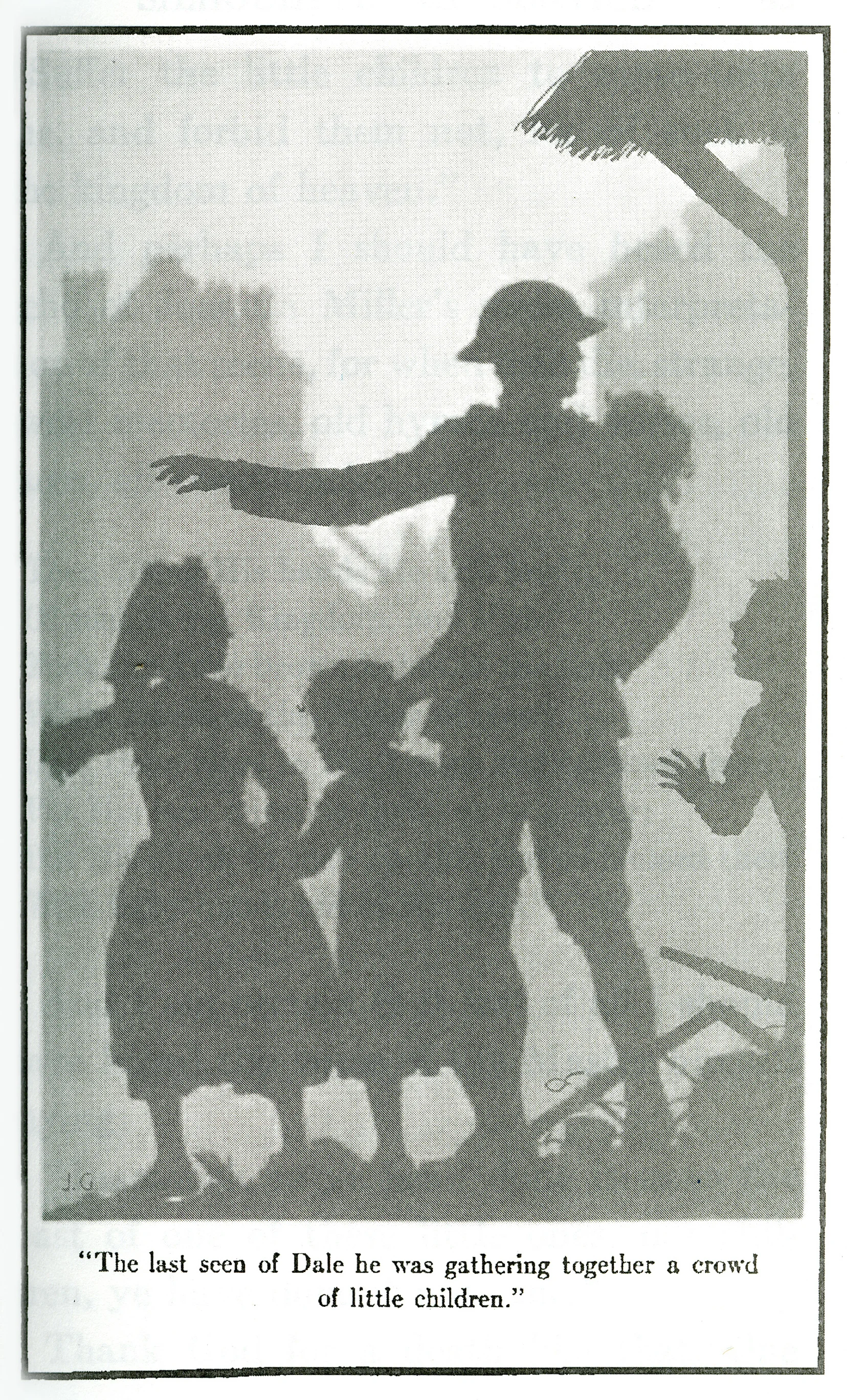Jessie Gillespie, illustration. Soldier Silhouettes On Our Front by William L Stidge. Published Charles Scribners' Sons in 1918. Reprint in 2015 by Facsimile Publisher, Delhi, India. The ghostly atmospherics of these images are striking and creepy. 