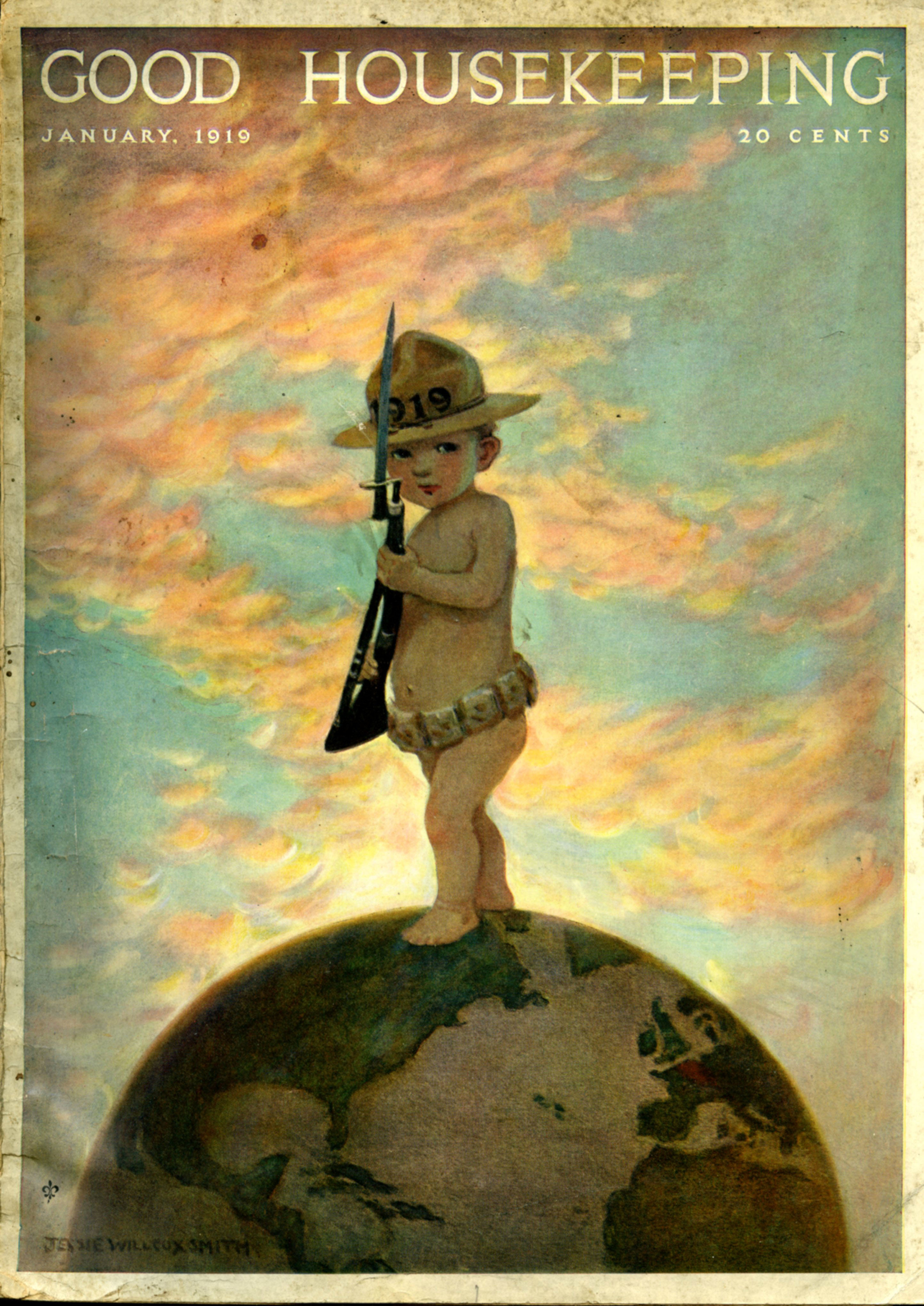Jessie Wilcox Smith, cover for Good Housekeeping Magazine. January 1919.