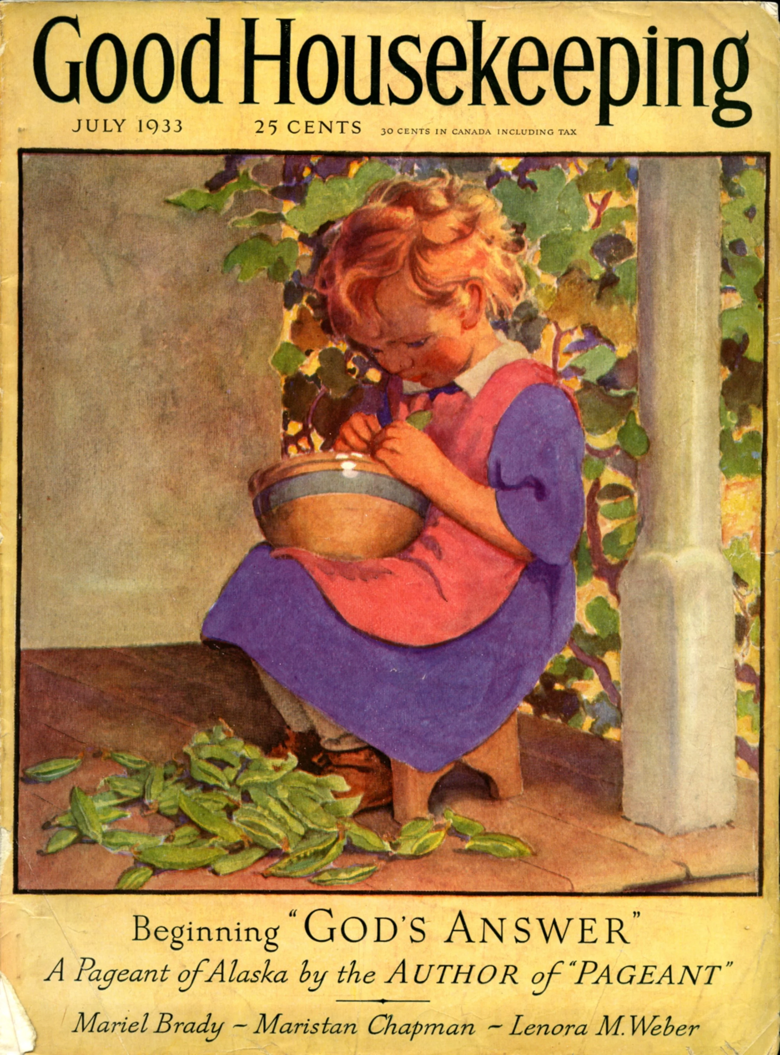 Jessie Wilcox Smith, cover for Good Housekeeping Magazine. December 1933.