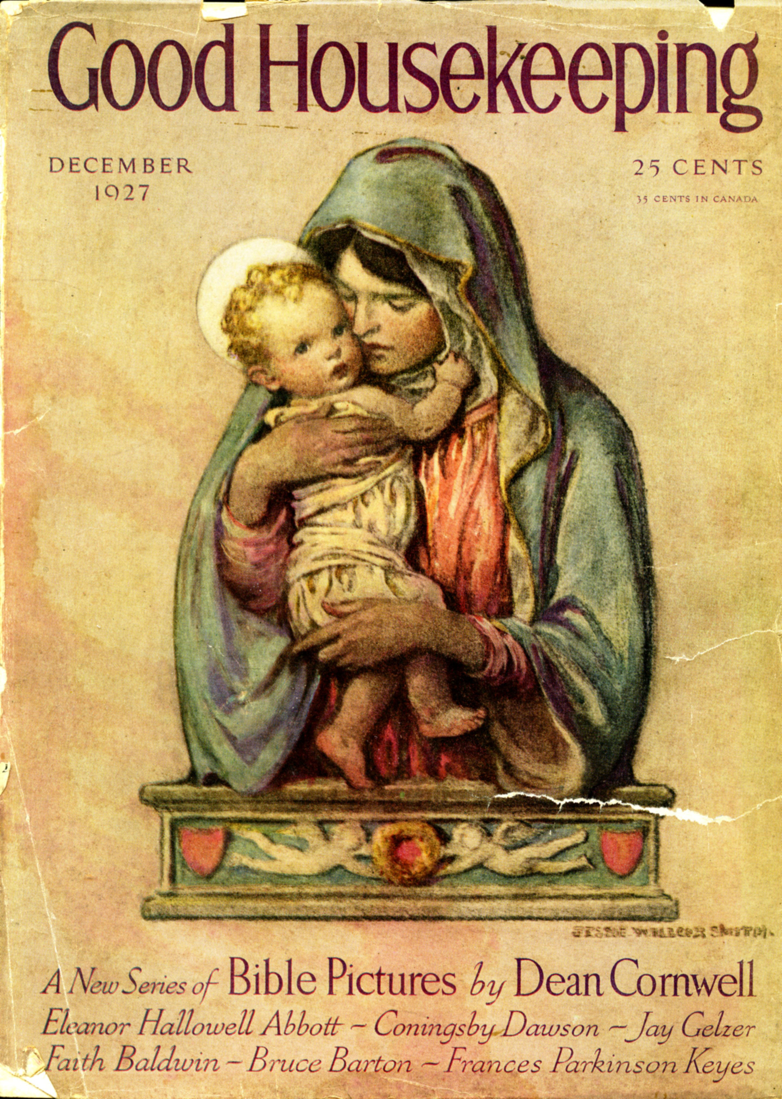 Jessie Wilcox Smith, cover for Good Housekeeping Magazine. December 1927.