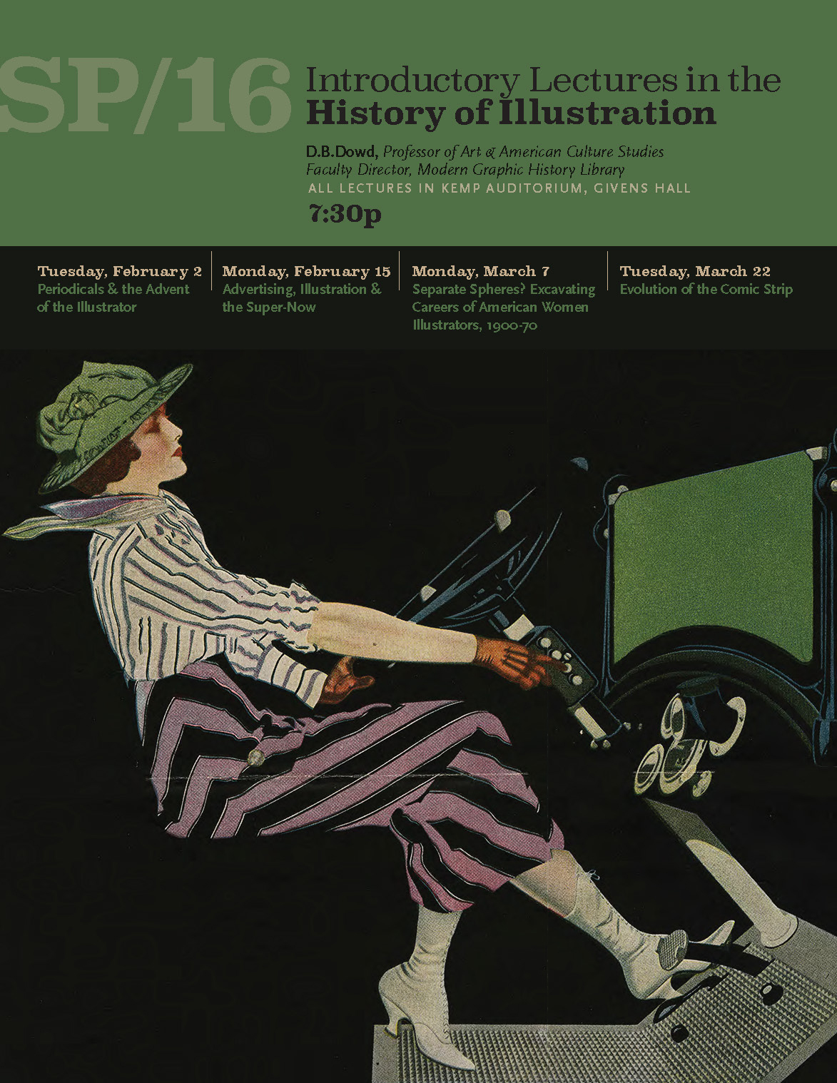 Advertising illustration by Coles Phillips for the Overland Roadster, 1915.