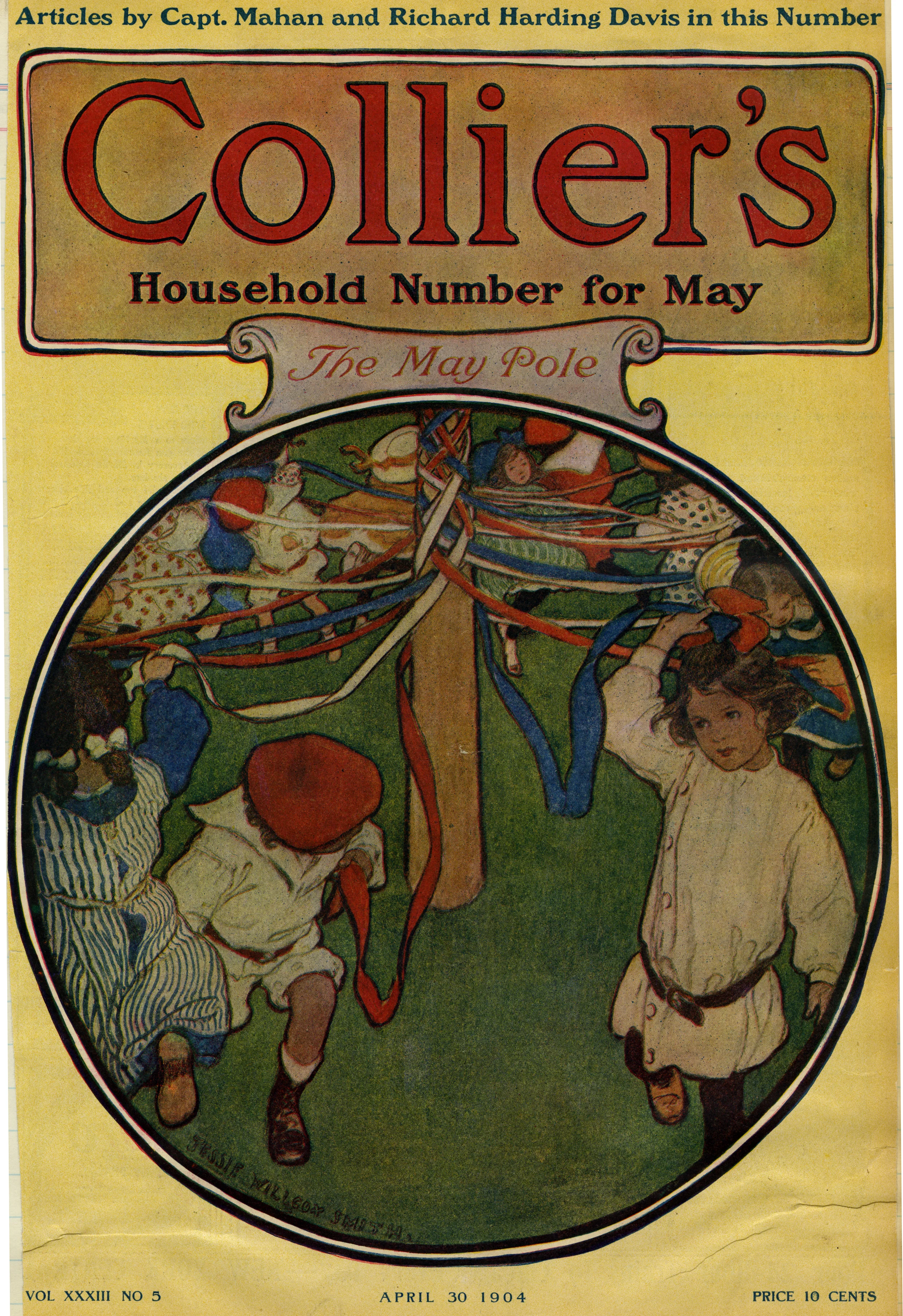 Jessie Wilcox Smith, cover for Collier's Magazine . April 30, 1904.
