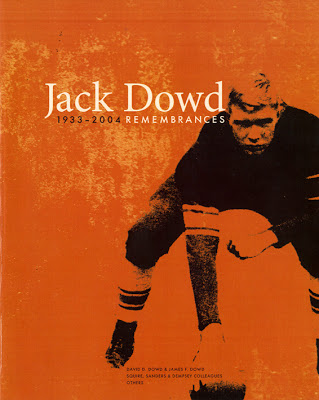 David and Jack both attended the College of Wooster and Michigan Law. Jack was a partner at Squire Sanders & Dempsey, and a major figure in Ohio and Cleveland public project financing. When Jack died, Dad created a book project to memorialize him, which we designed in my shop. 