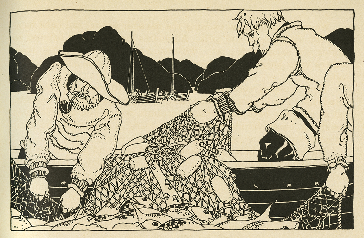 The Hollings (Holling C. Holling and Lucille Webster Holling), Netting Fish , in Children of Other Lands , Platt & Munk, 1929.