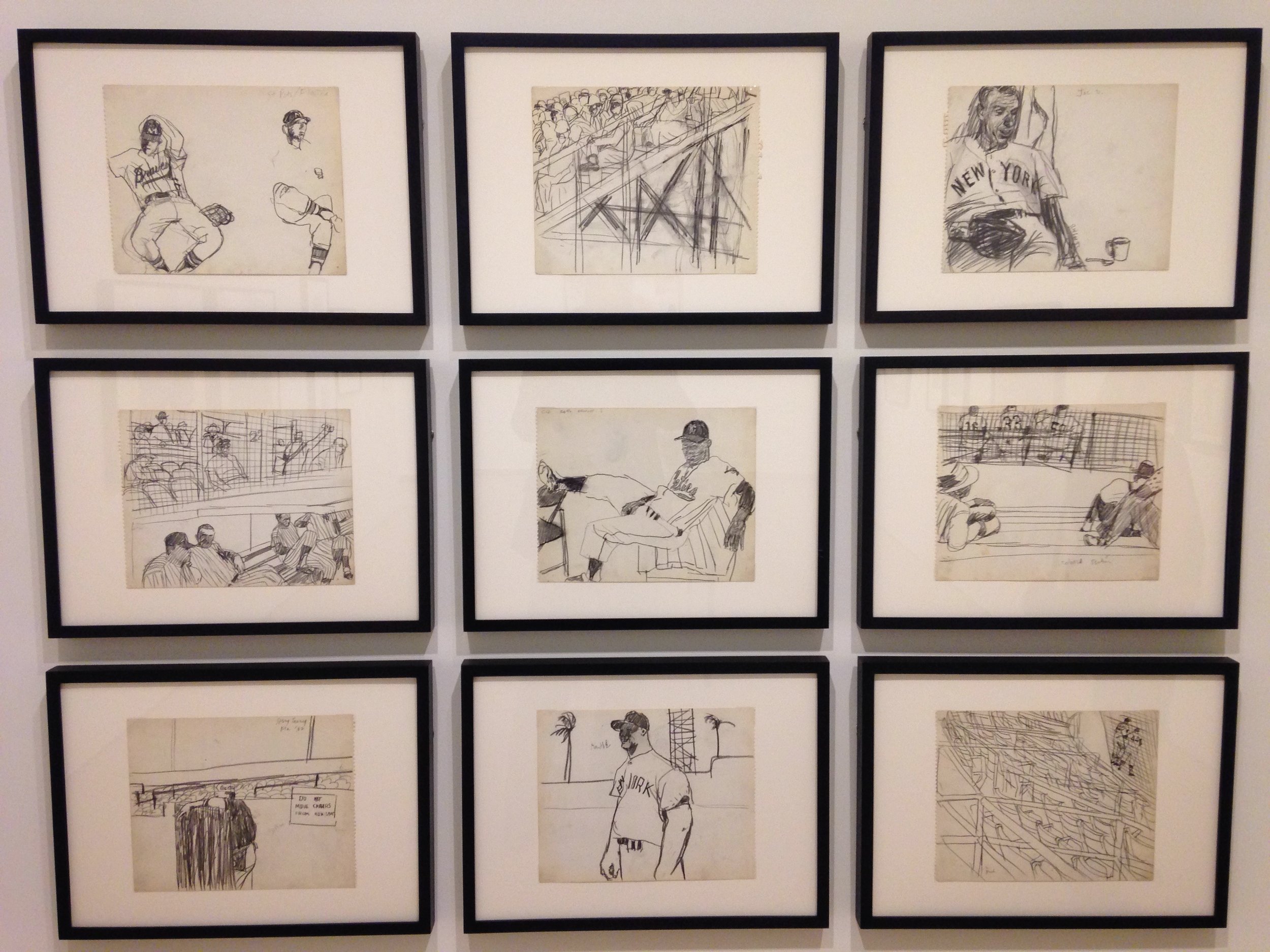 Robert Weaver, S pring Training Sketchbook , installation shot from Parallel Modes , 2015. 