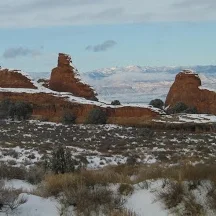 Toward Devil's Garden on a Snowy Day