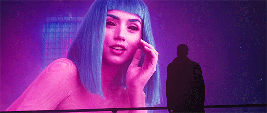 blade runner 2049 blue hair-1.gif
