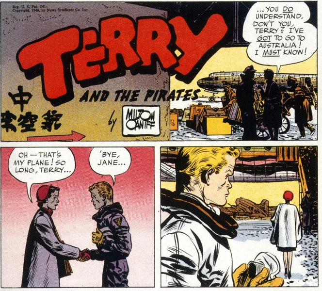 Milton Caniff, Terry and the Pirates , December 29, 1946 Sunday strip. 