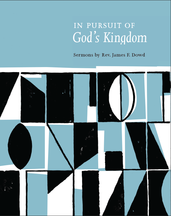 D.B. Dowd and Heather Corcoran, Cover Design, In Pursuit of God's Kingdom , Ulcer City Publications, 2011. I was privileged to work on this project, a compilation of Jim's sermons. The cover design is a quotation from the stained glass wall behind the chancel at First Presbyterian Church in Urbana, Illinois.