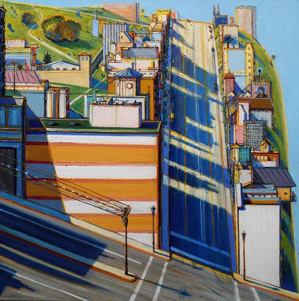 Wayne Thiebaud, San Francisco West Side Ridge , 2001.