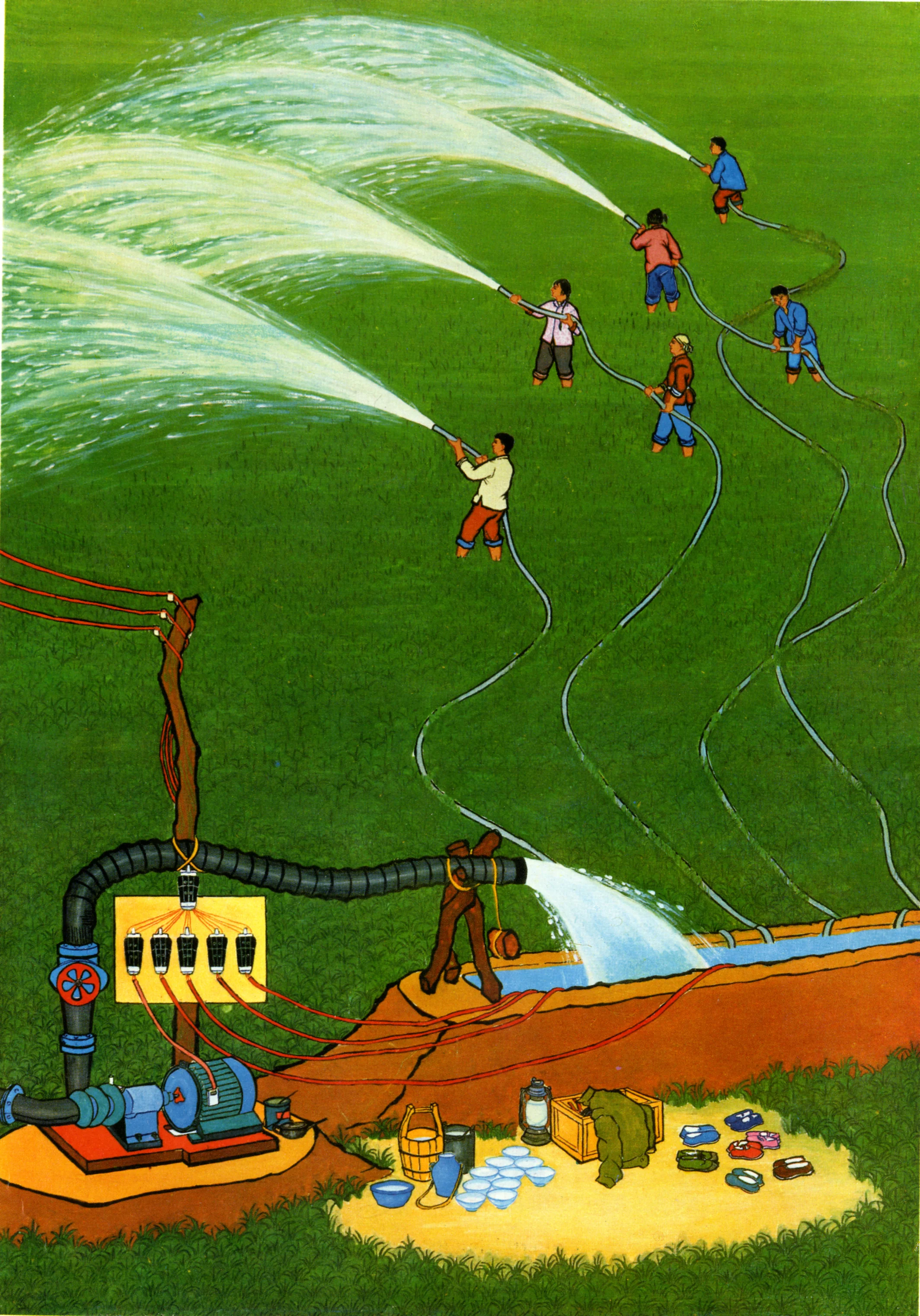 Chinese Sprinkling . Reproduced in Peasant Paintings from Huhsien County . 1974. 
